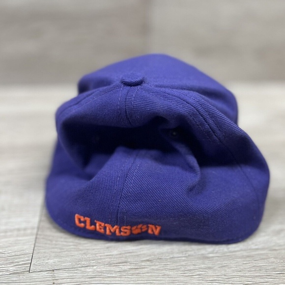 TWO Clemson Univ Tigers Baseball Caps Hat Purple Orange Paw NIKE Swoosh Russel - Picture 5 of 12